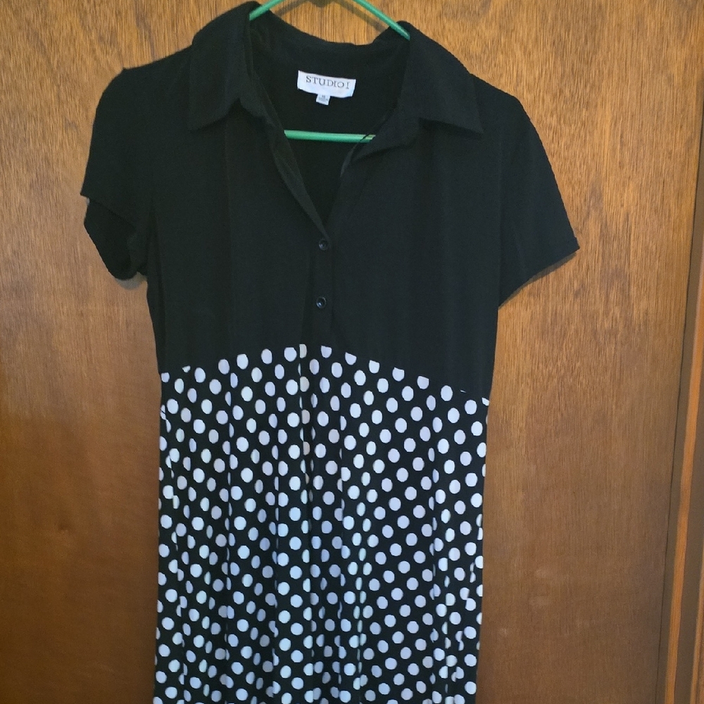 Studio Y Black and White Polka Dot Dress